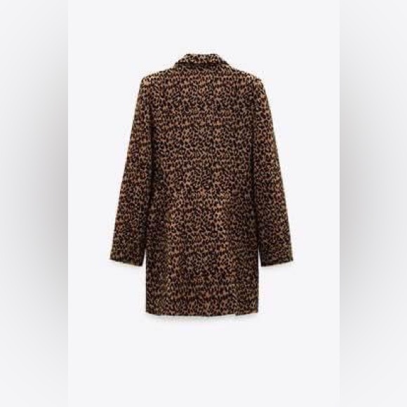 Brand New animal print wool blend coat - size Small - Picture 4 of 9